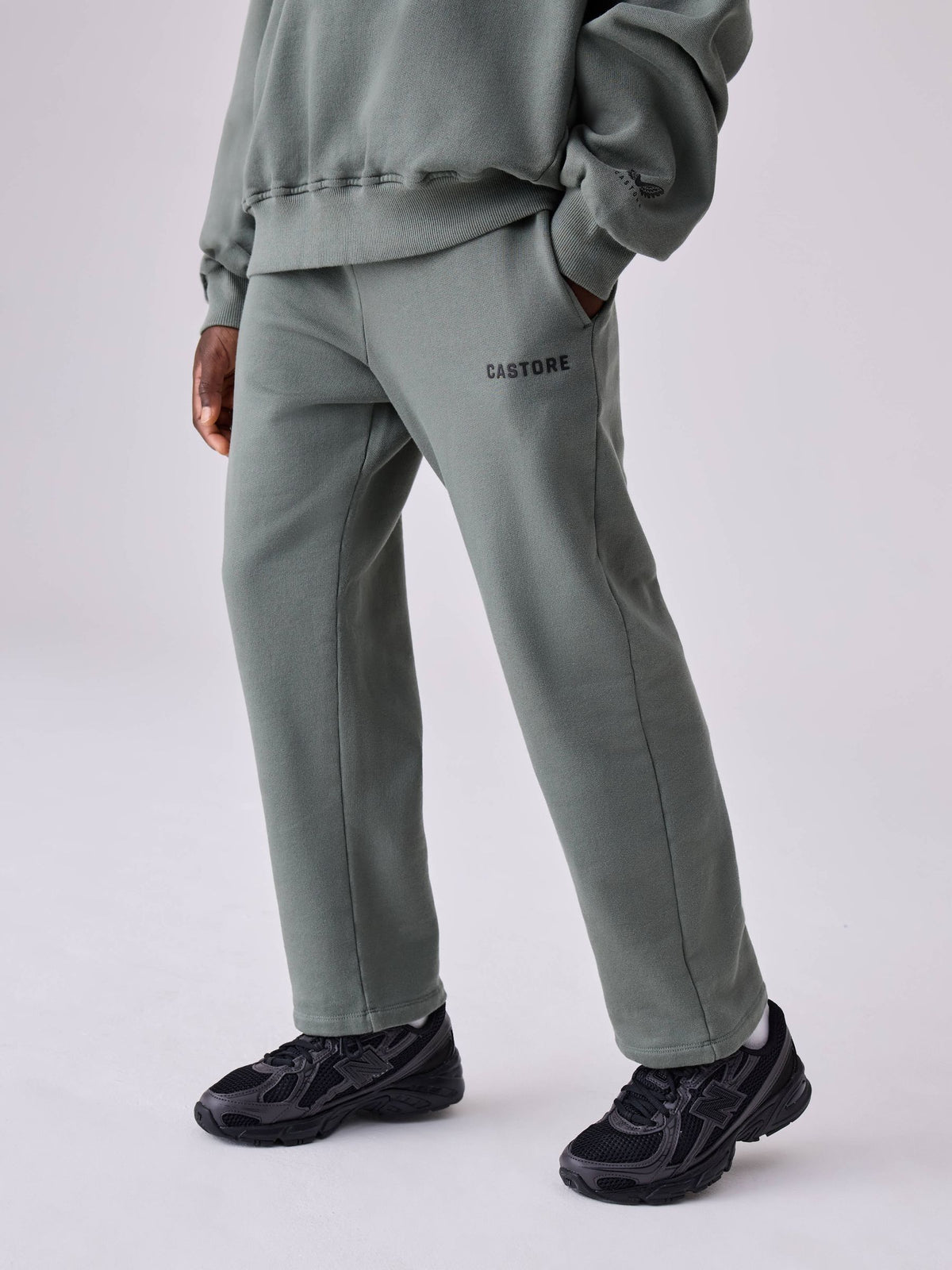Castore Khaki Green Oversized Sweat Top and Wide Leg Joggers Set - image 3