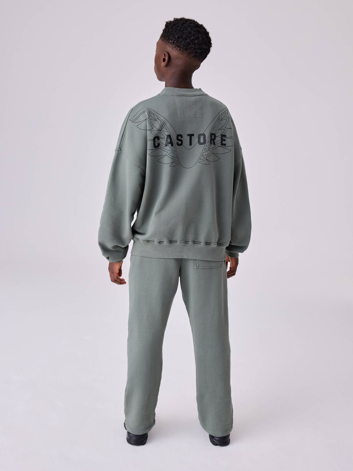 Castore Khaki Green Oversized Sweat Top and Wide Leg Joggers Set - image 4