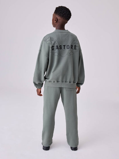 Castore Khaki Green Oversized Sweat Top and Wide Leg Joggers Set - image 4