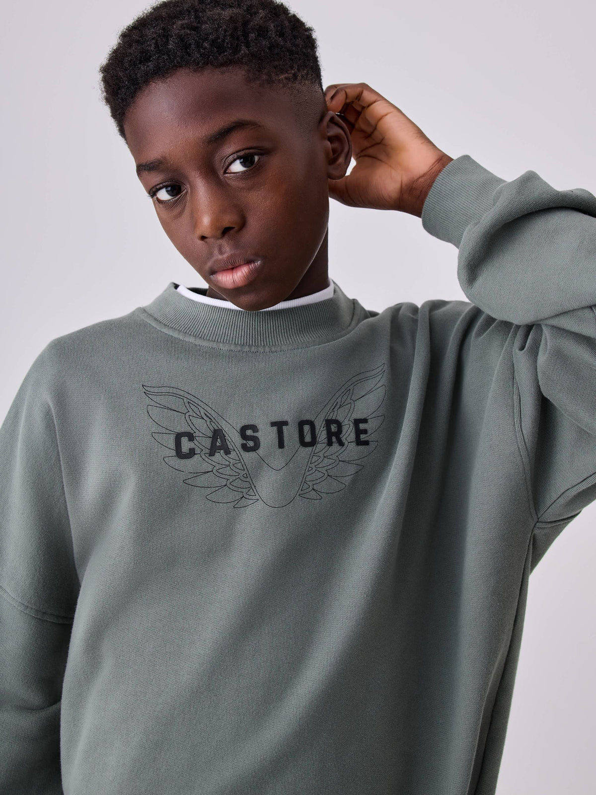 Castore Khaki Green Oversized Sweat Top and Wide Leg Joggers Set - image 5