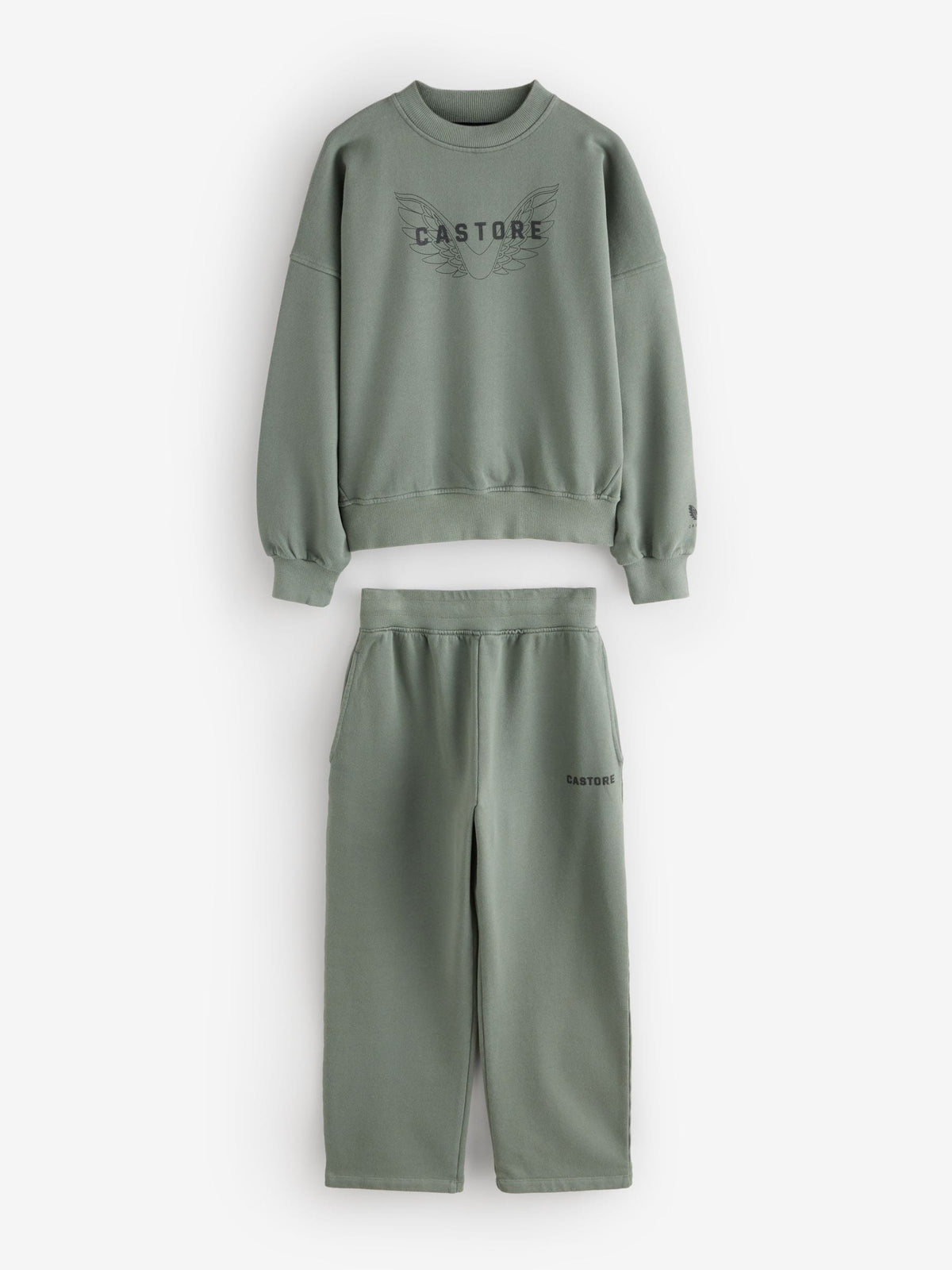 Castore Khaki Green Oversized Sweat Top and Wide Leg Joggers Set - image 7