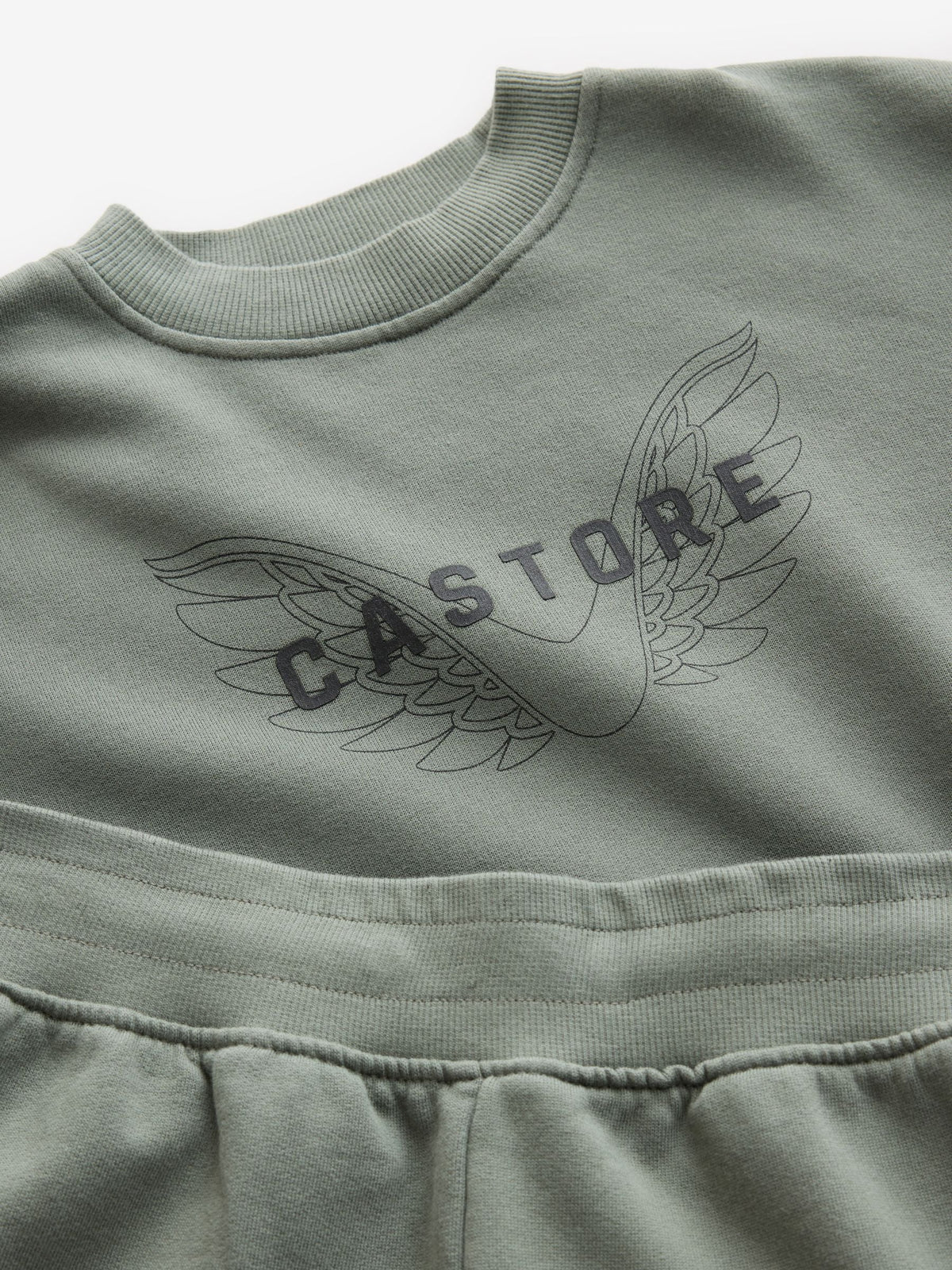 Castore Khaki Green Oversized Sweat Top and Wide Leg Joggers Set - image 9