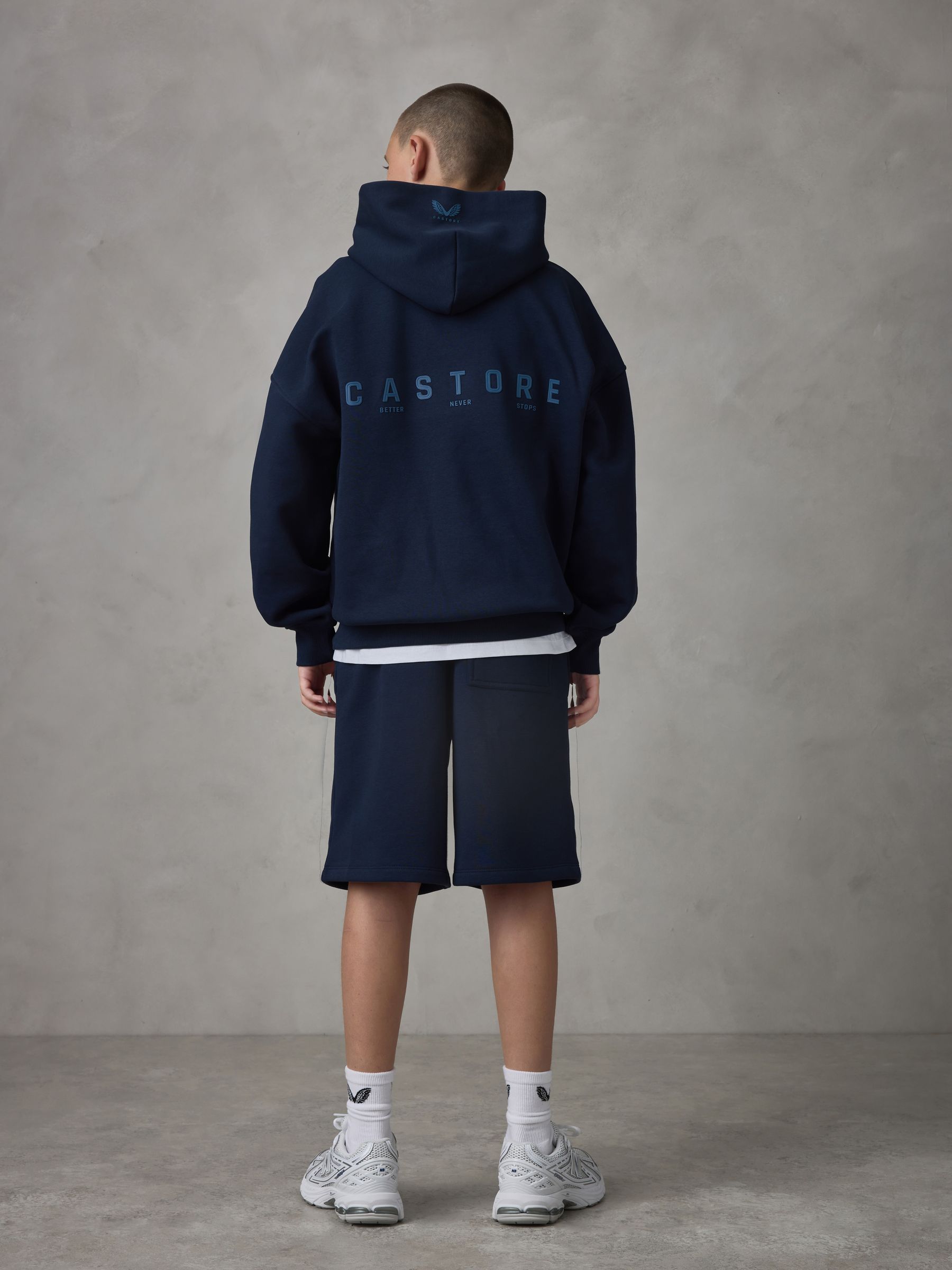 Dsiney Kidz - Castore Blue Oversized Hoodie and Shorts Set image 1