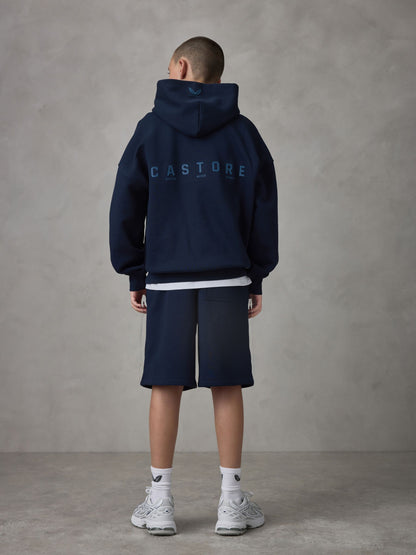 Dsiney Kidz - Castore Blue Oversized Hoodie and Shorts Set image 1