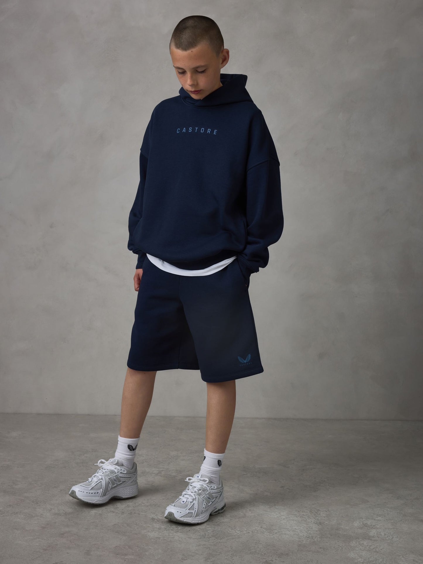 Dsiney Kidz - Castore Blue Oversized Hoodie and Shorts Set image 2