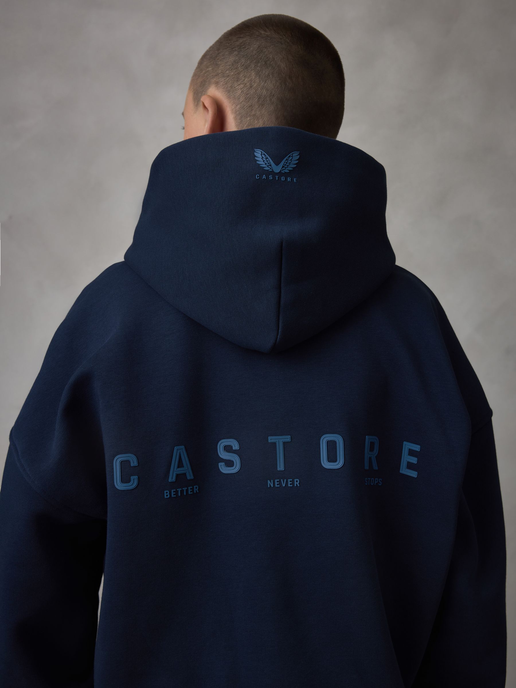 Dsiney Kidz - Castore Blue Oversized Hoodie and Shorts Set image 3