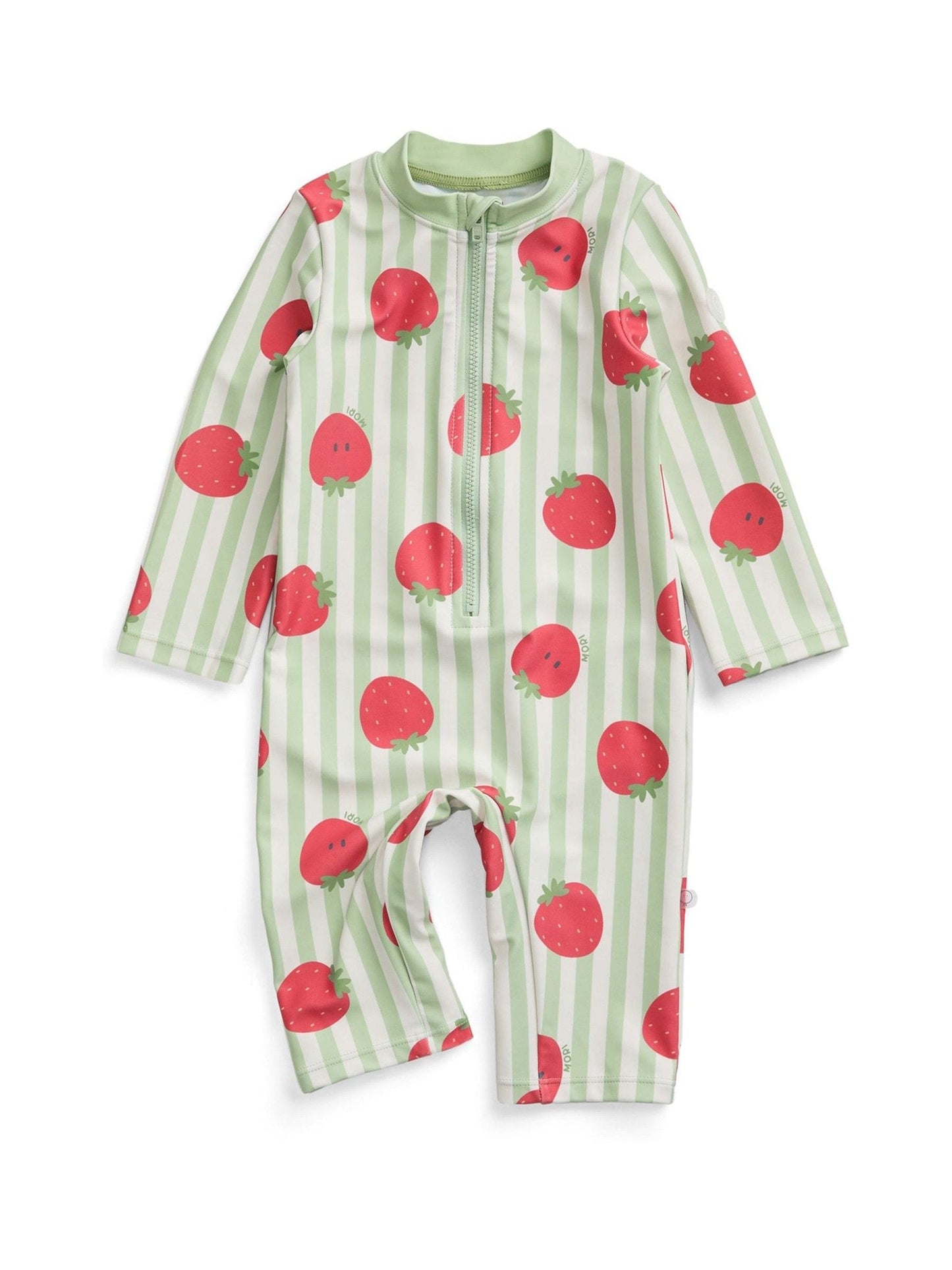 MORI Green Strawberry Long Sleeve Sun Safe Swimsuit image 4