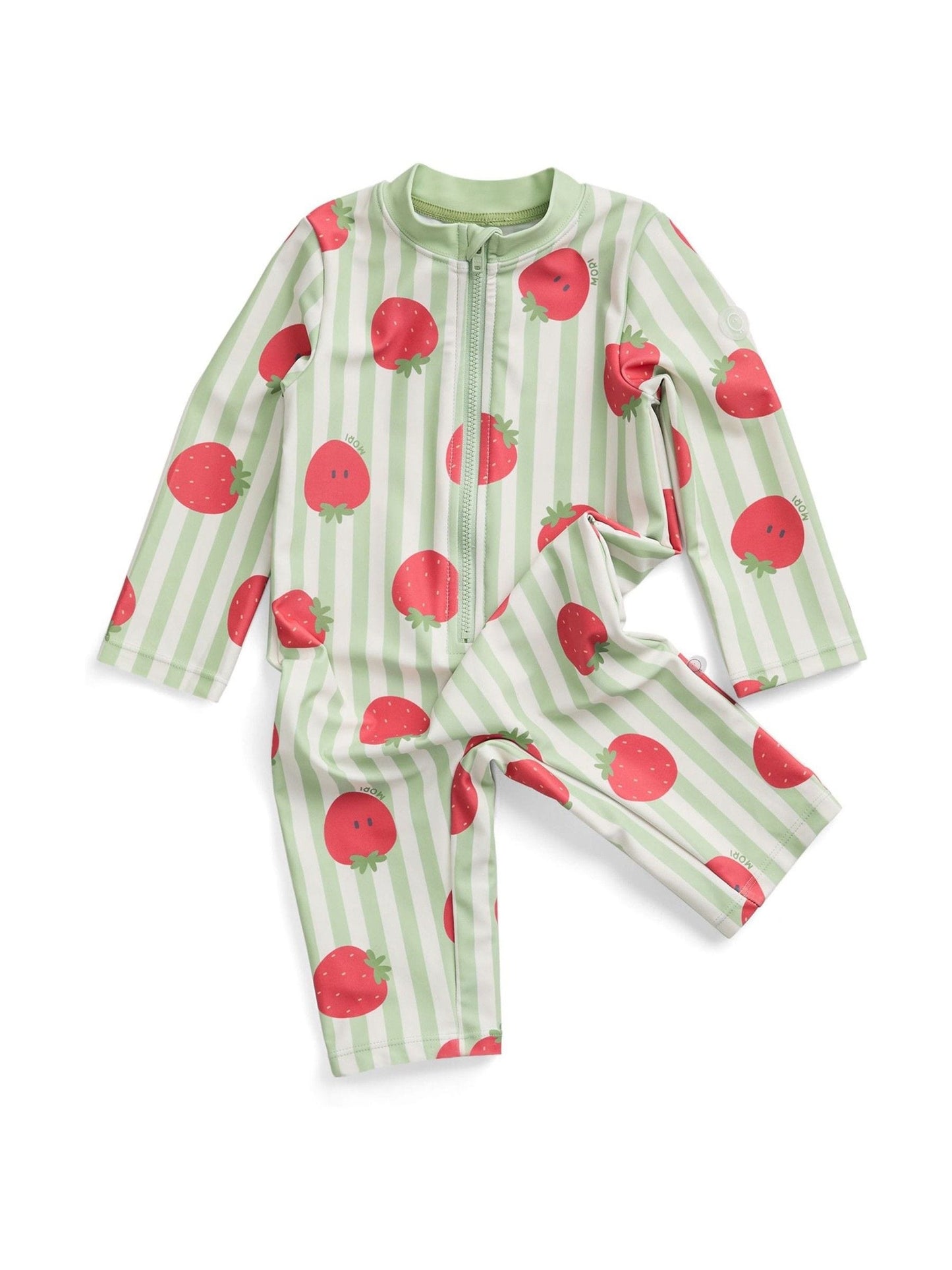 MORI Green Strawberry Long Sleeve Sun Safe Swimsuit image 5
