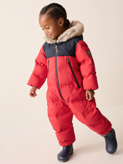 Red Waterproof Padded Snowsuit (3mths-7yrs) - image 1
