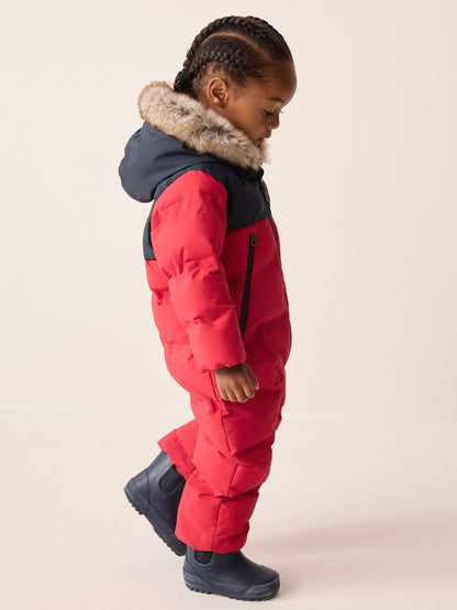 Red Waterproof Padded Snowsuit (3mths-7yrs) - image 2