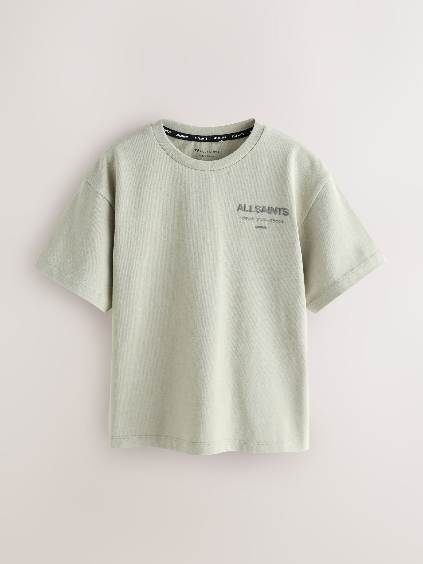Dsiney Kidz - smALLSAINTS Stone Distressed Oversized Underground Crew Neck Cotton T-Shirt image 1