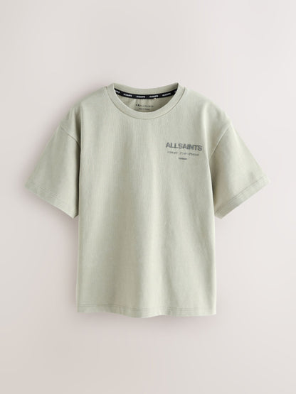 Dsiney Kidz - smALLSAINTS Stone Distressed Oversized Underground Crew Neck Cotton T-Shirt image 1
