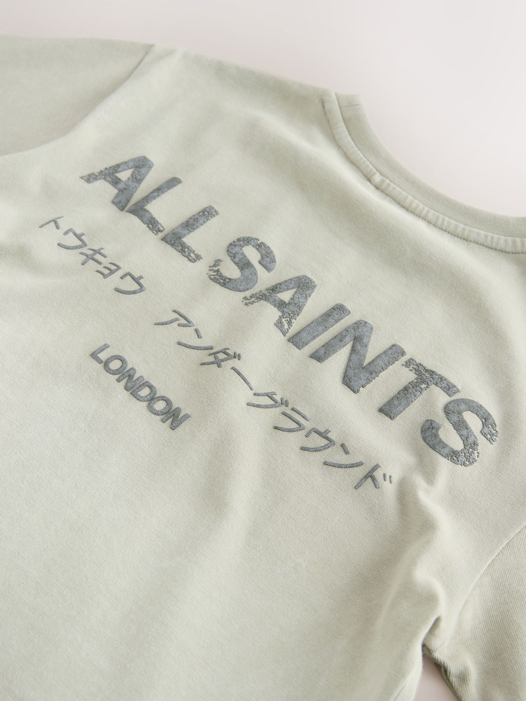 Dsiney Kidz - smALLSAINTS Stone Distressed Oversized Underground Crew Neck Cotton T-Shirt image 5
