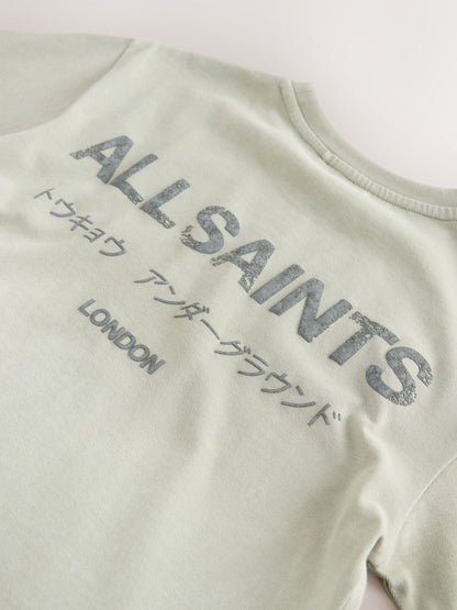Dsiney Kidz - smALLSAINTS Stone Distressed Oversized Underground Crew Neck Cotton T-Shirt image 5