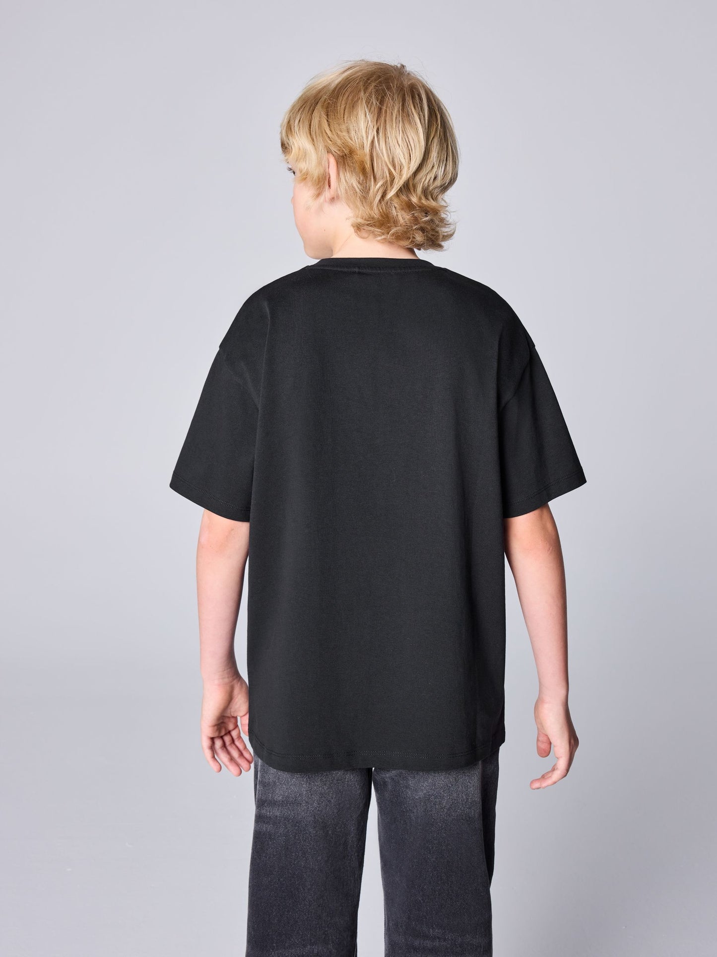Dsiney Kidz - smALLSAINTS Black Oversized Underground Crew Cotton T-Shirt image 2