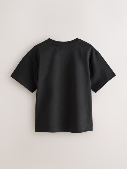 Dsiney Kidz - smALLSAINTS Black Oversized Underground Crew Cotton T-Shirt image 5