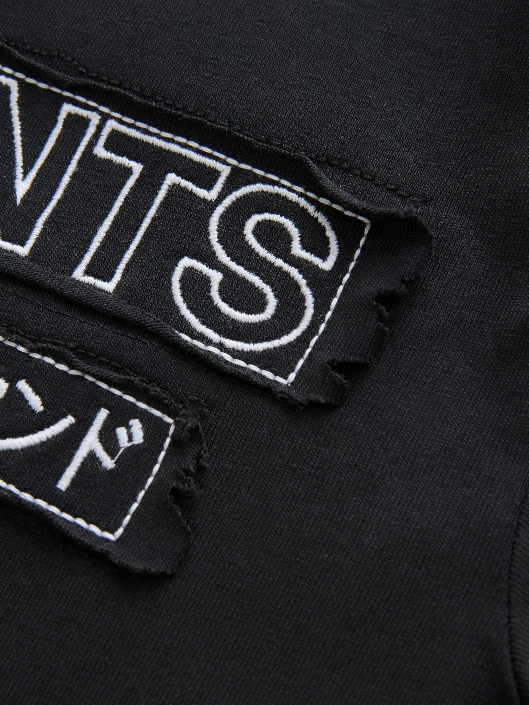 Dsiney Kidz - smALLSAINTS Black Oversized Underground Crew Cotton T-Shirt image 8