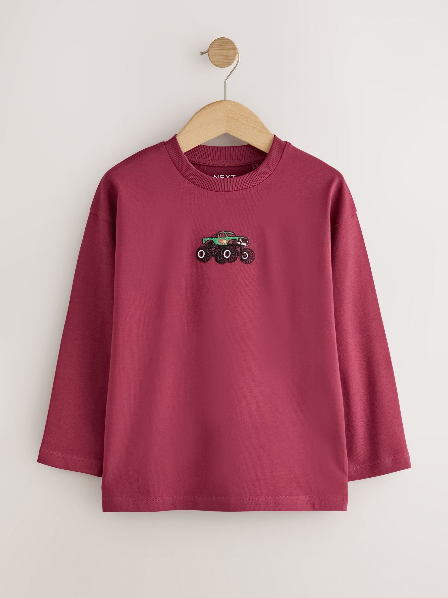 Dsiney Kidz - Vehicles Graphic Long Sleeve Relaxed Fit T-Shirts 3 Pack (3-16yrs) image 2