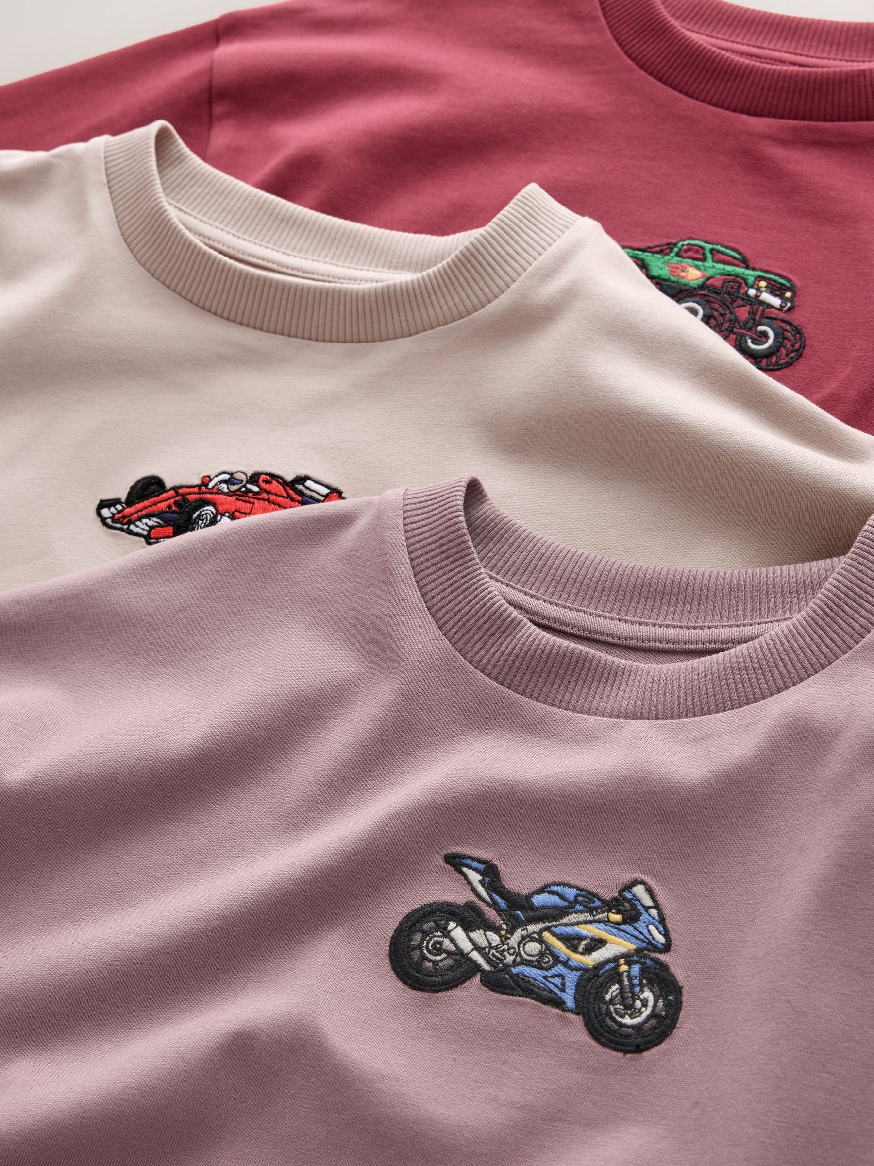 Dsiney Kidz - Vehicles Graphic Long Sleeve Relaxed Fit T-Shirts 3 Pack (3-16yrs) image 6