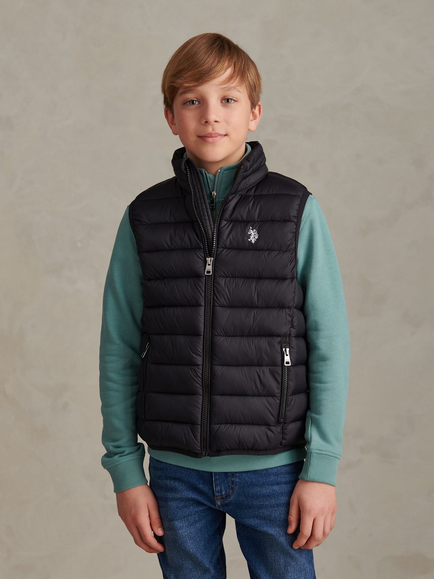 Dsiney Kidz - U.S. Polo Assn. Black Lightweight Quilted Gilet image 1