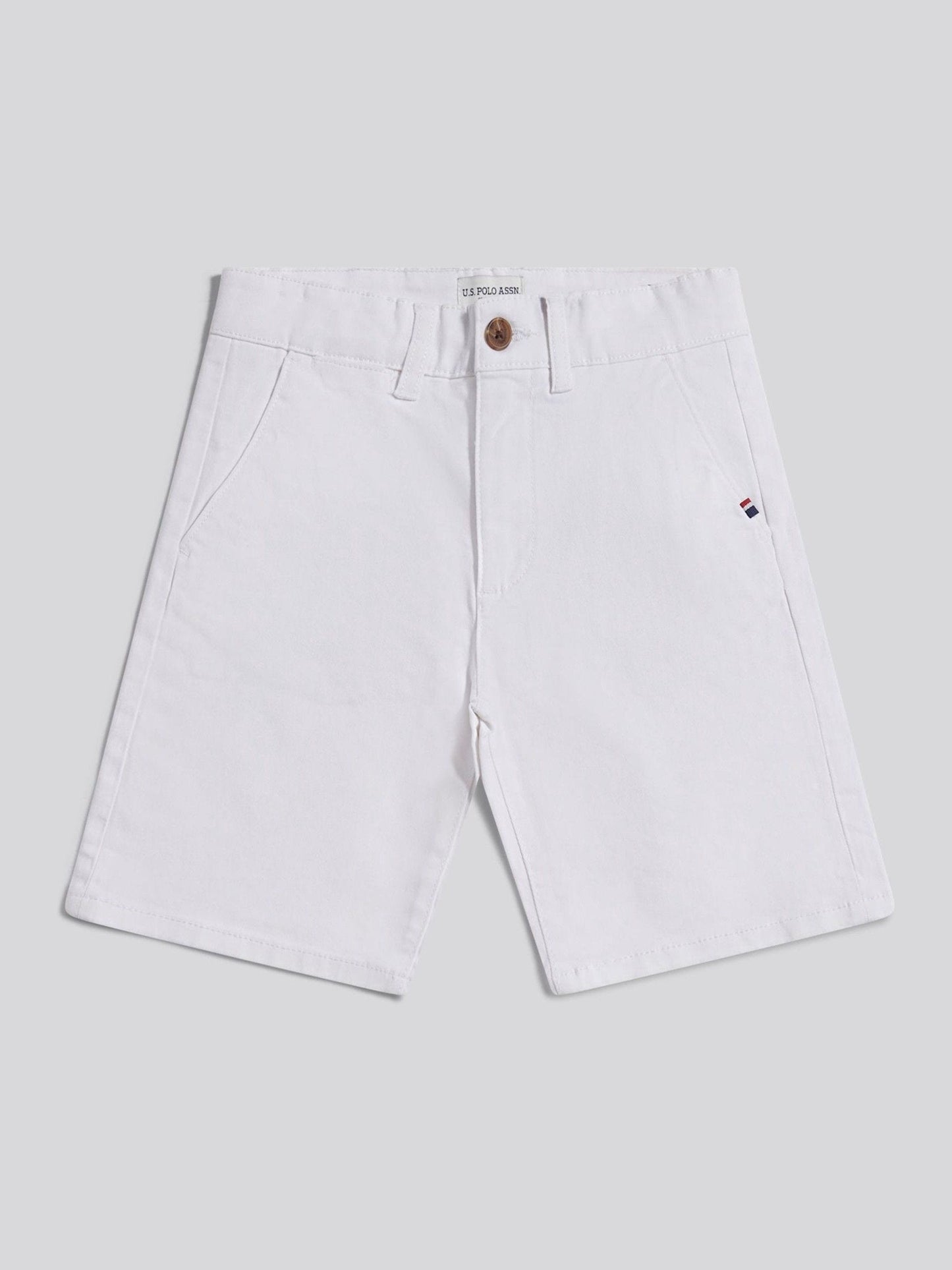 Dsiney Kidz - U.S. Polo Assn White Classic Chino Shorts image 1