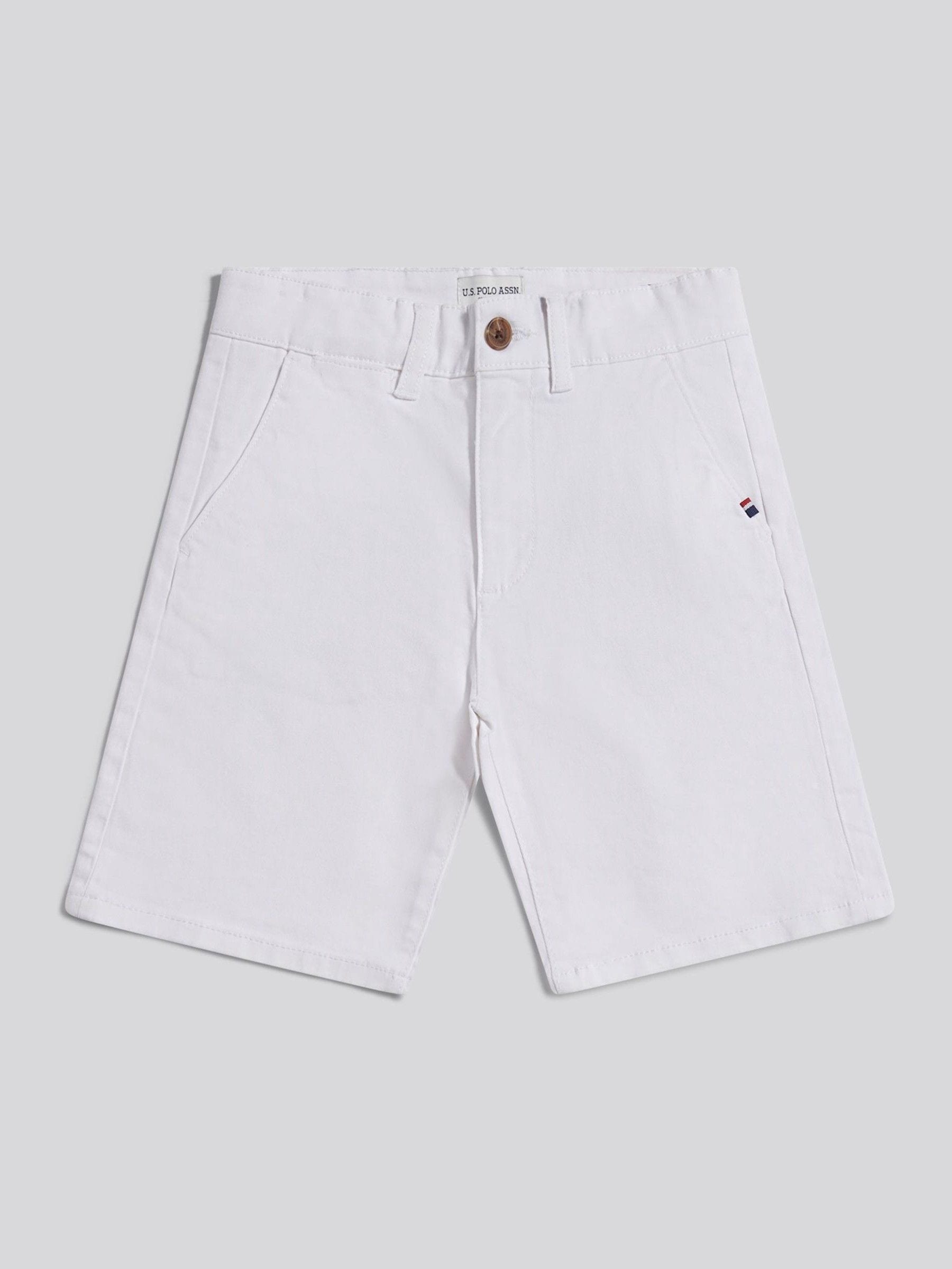 Dsiney Kidz - U.S. Polo Assn White Classic Chino Shorts image 1
