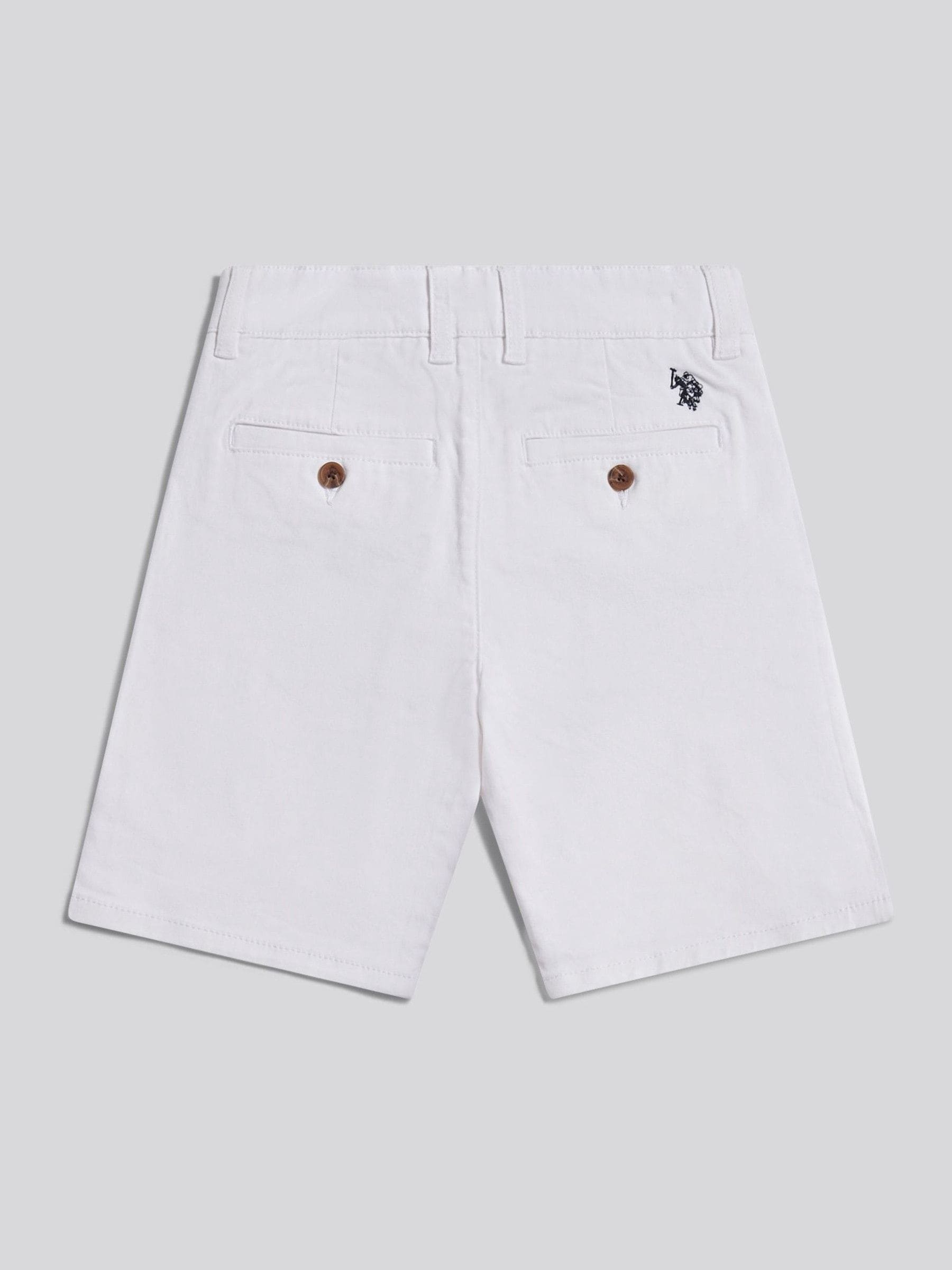Dsiney Kidz - U.S. Polo Assn White Classic Chino Shorts image 2