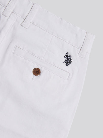 Dsiney Kidz - U.S. Polo Assn White Classic Chino Shorts image 3