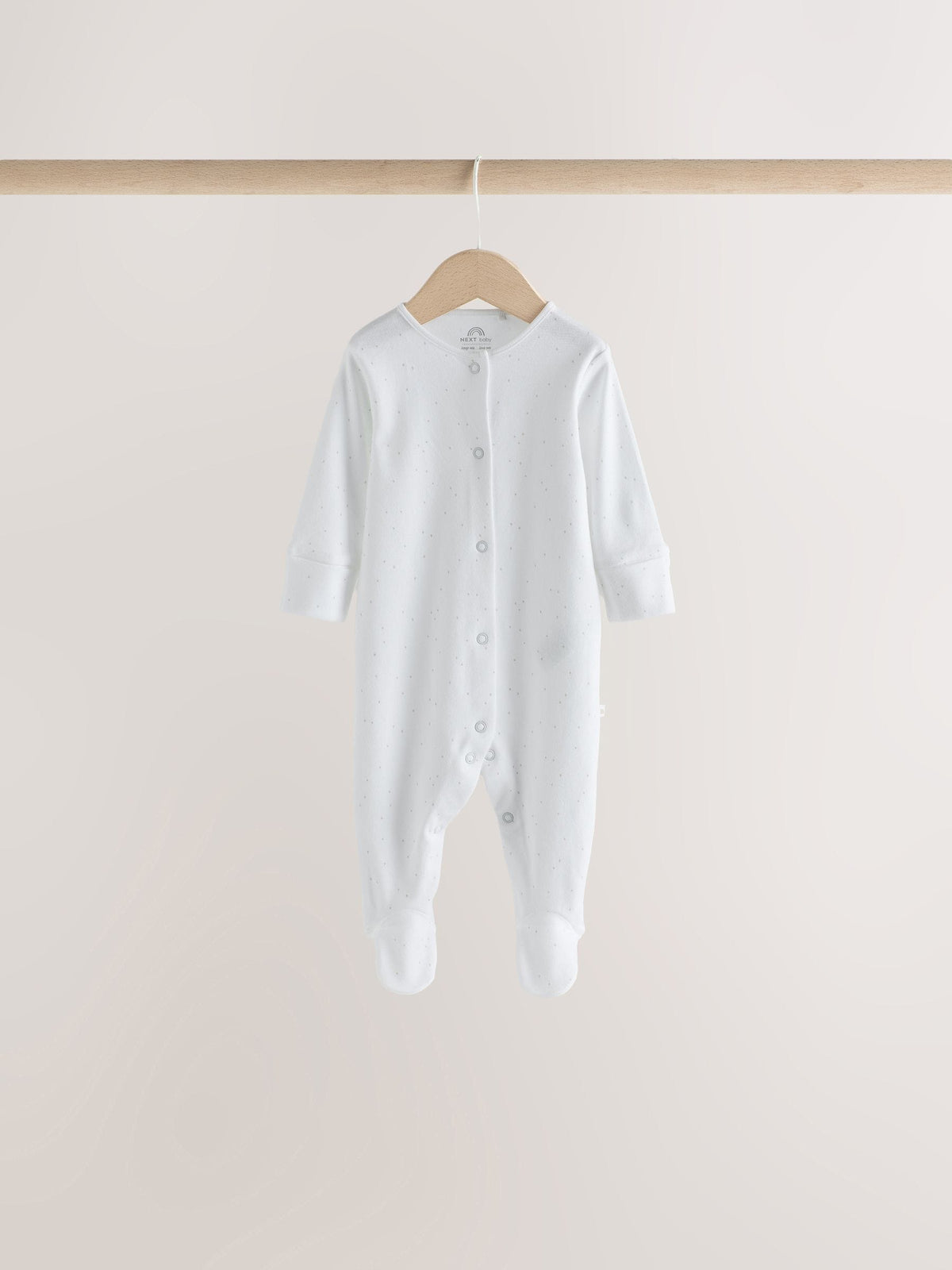 White Mini Safari Animals 4 Pack Baby Sleepsuits (0-2yrs) - image 4