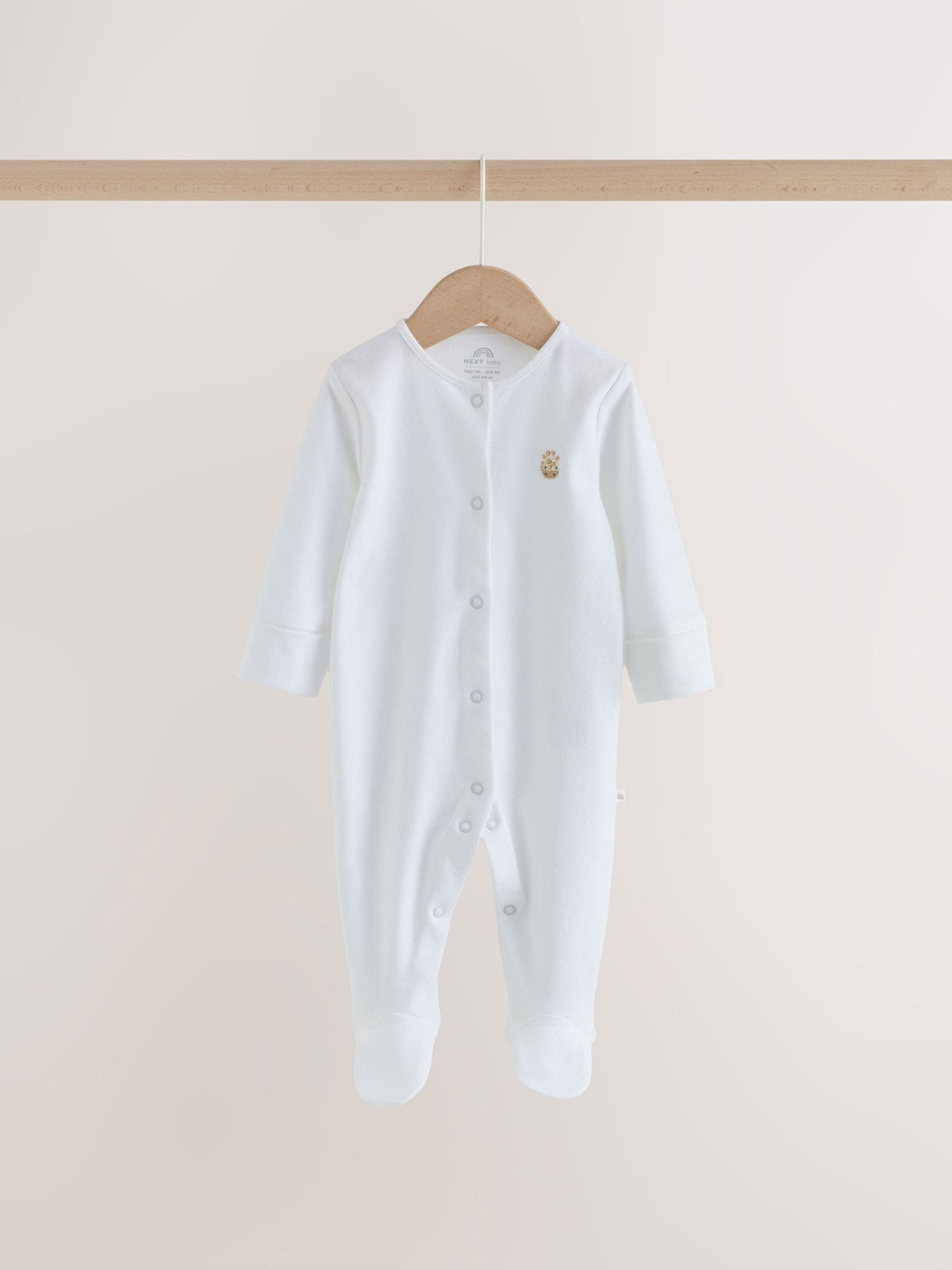 Dsiney Kidz - White Mini Safari Animals 7 Pack Baby Sleepsuits (0-2yrs) image 3