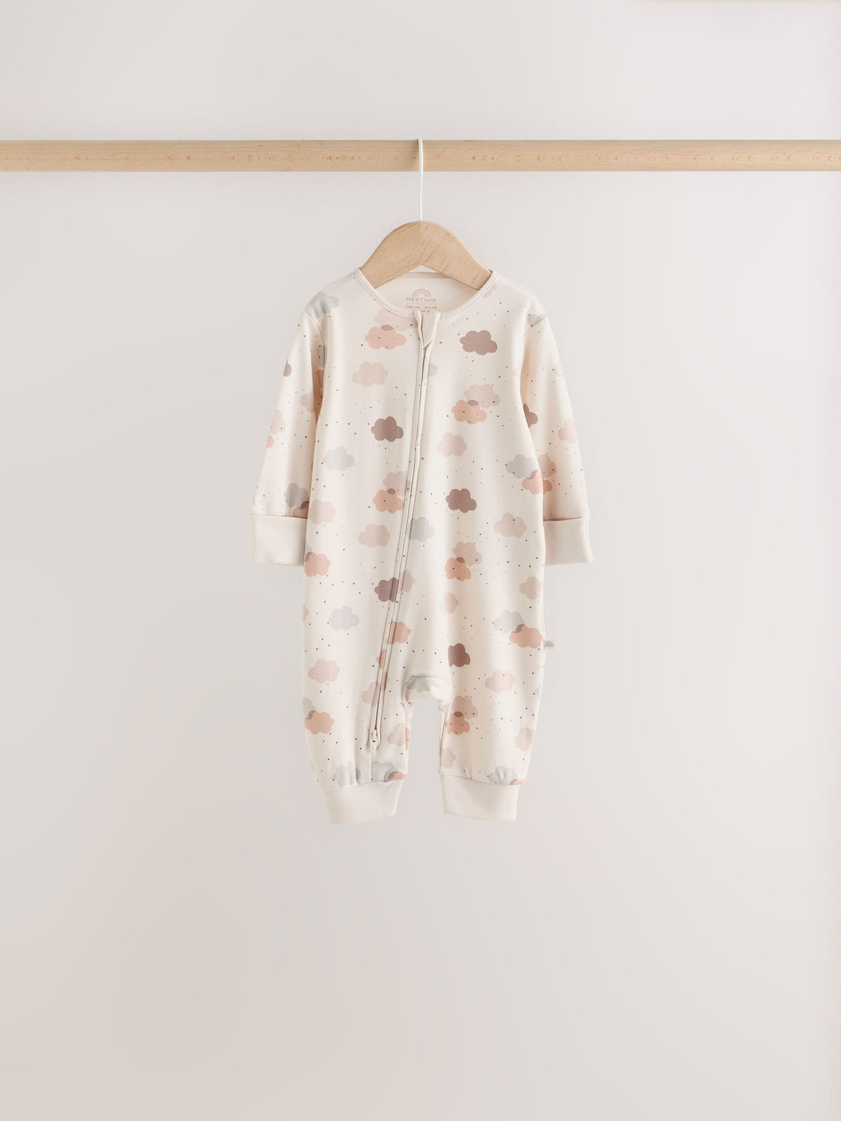 Neutral Cloud Two Way Zip Sleepsuits 4 Pack (0mths-3yrs) - image 2