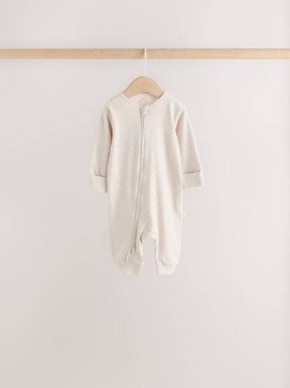 Neutral Cloud Two Way Zip Sleepsuits 4 Pack (0mths-3yrs) - image 4