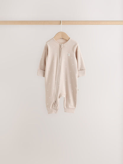 Neutral Cloud Two Way Zip Sleepsuits 4 Pack (0mths-3yrs) - image 5