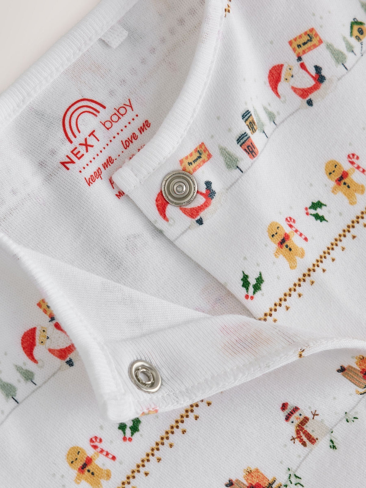 White Baby Christmas Sleepsuits 3 Pack (0mths-2yrs) - image 12