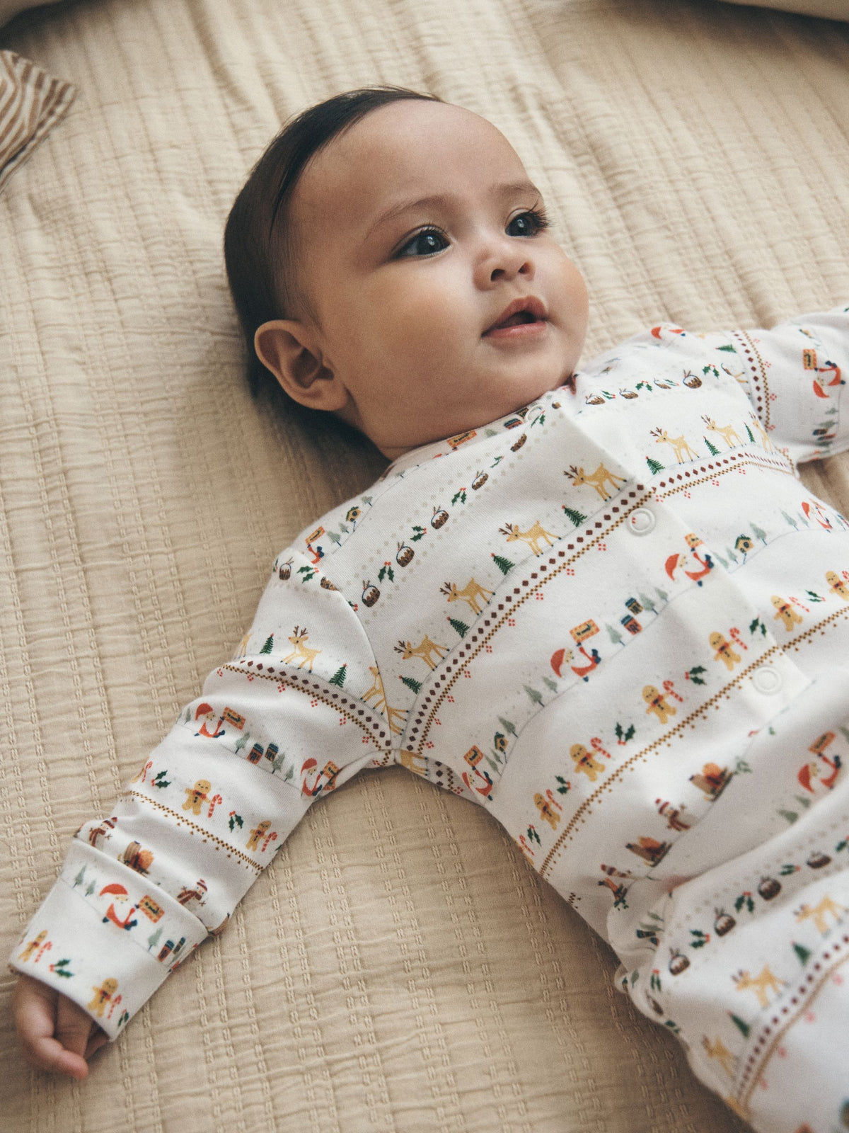 White Baby Christmas Sleepsuits 3 Pack (0mths-2yrs) - image 2