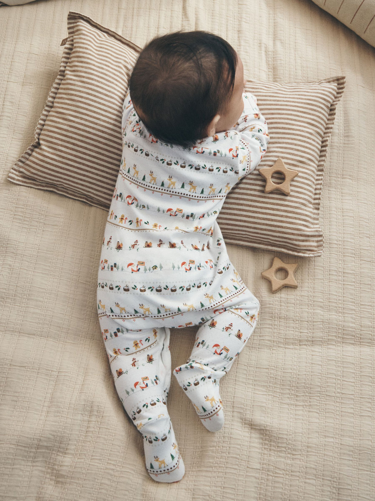 White Baby Christmas Sleepsuits 3 Pack (0mths-2yrs) - image 4