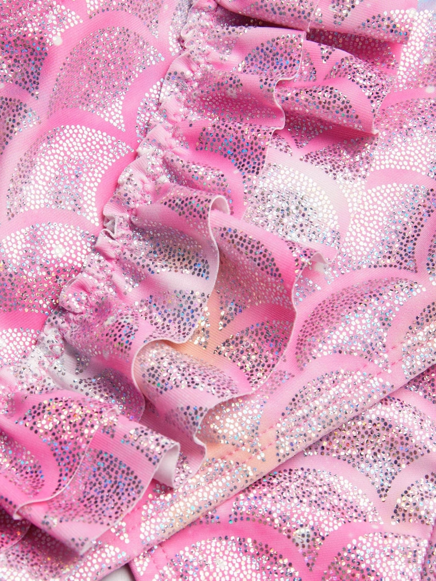 Angels By Accessorize Pink Sparkle Frill Mermaid Bikini Set image 2