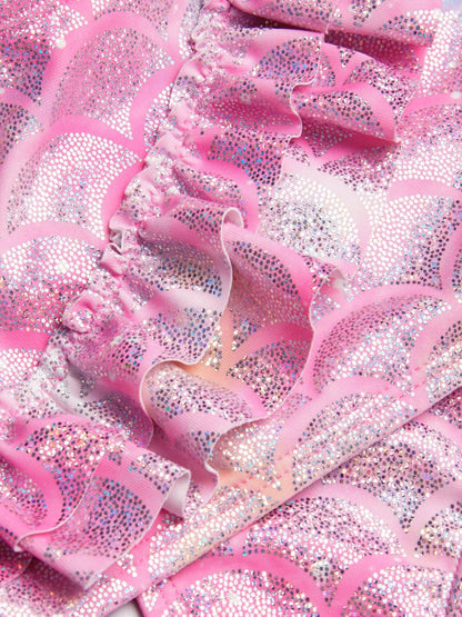 Angels By Accessorize Pink Sparkle Frill Mermaid Bikini Set image 2