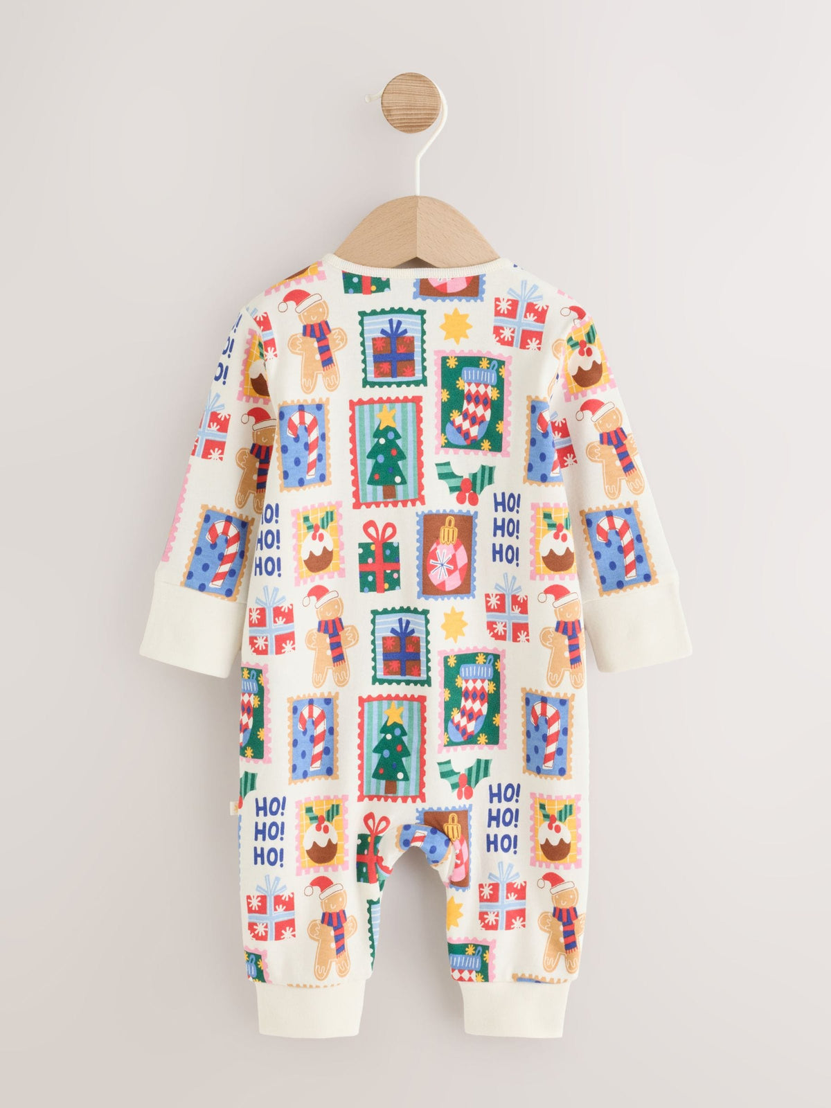 Ecru Stamps Christmas Two Way Zip Baby Sleepsuit (0mths-2yrs) - image 5