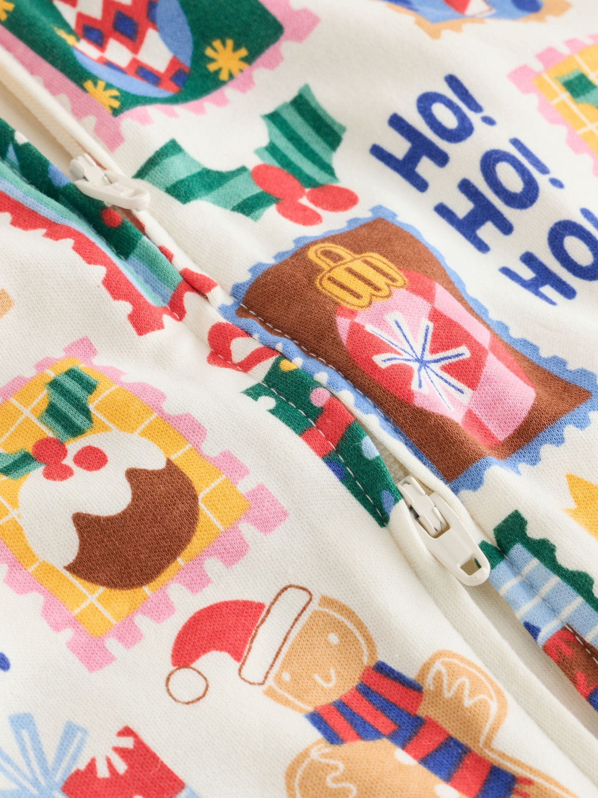 Ecru Stamps Christmas Two Way Zip Baby Sleepsuit (0mths-2yrs) - image 6