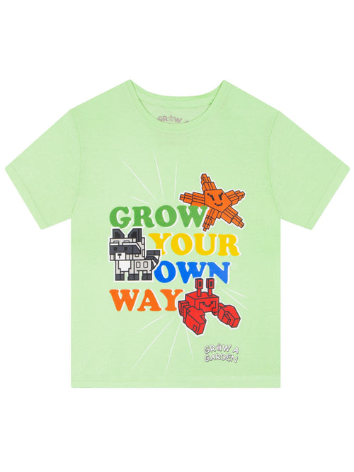 Character Green Roblox Grow A Garden T-Shirt image 1