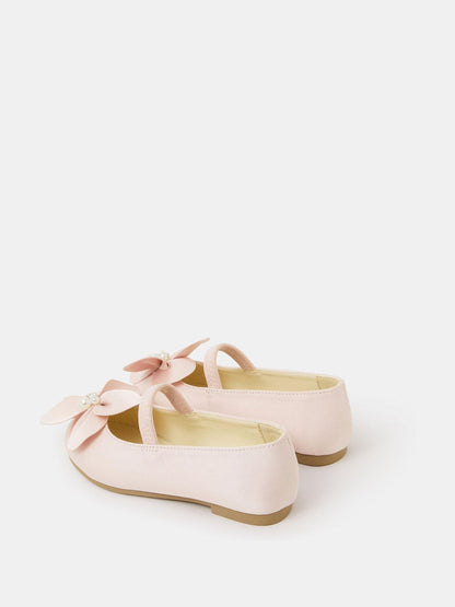 Angels By Accessorize Pink Applique Flower Ballet Flats image 2
