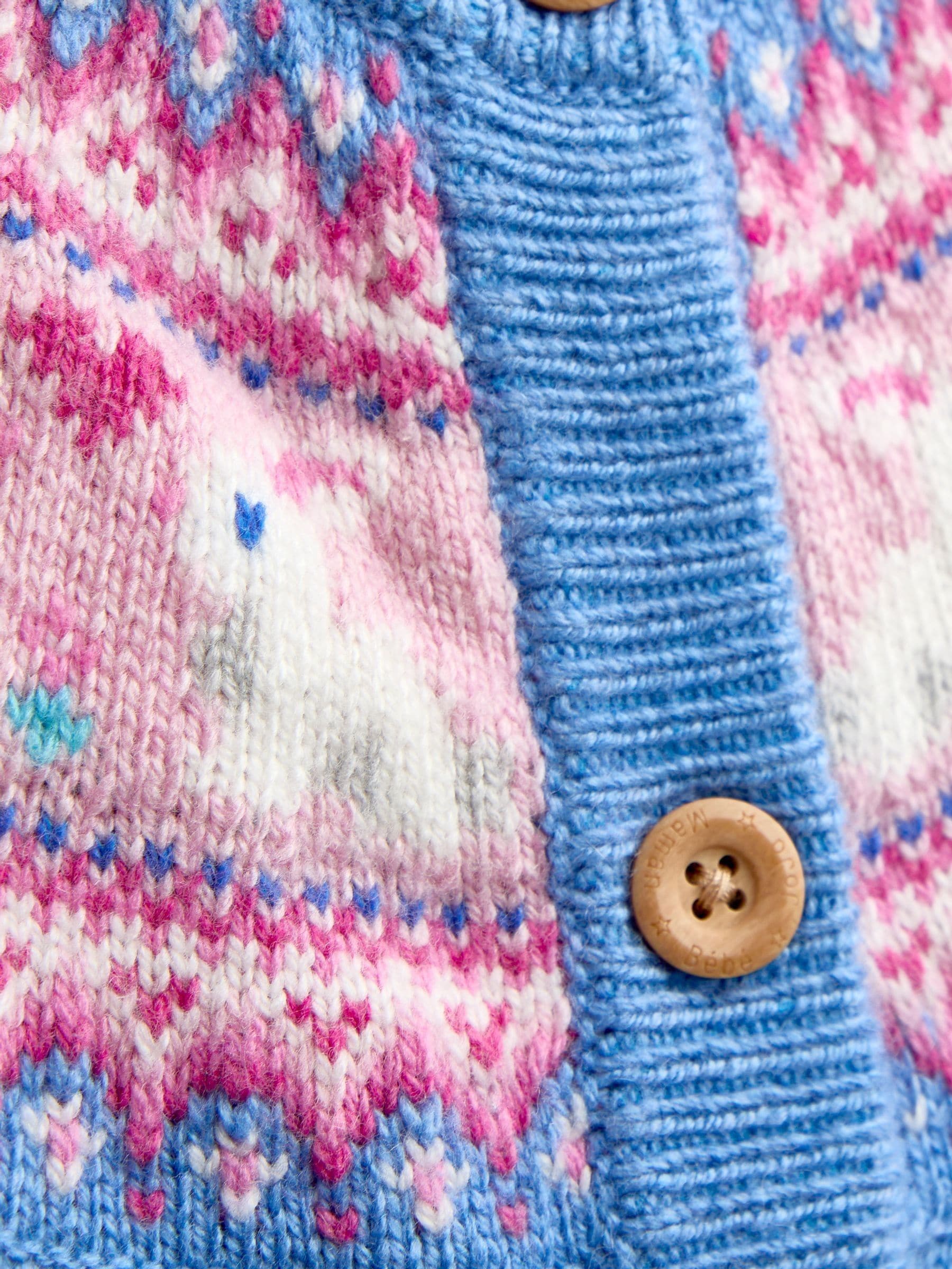 Dsiney Kidz - Jojo Maman Bébé Blue Bunny Fairisle Cardigan image 3