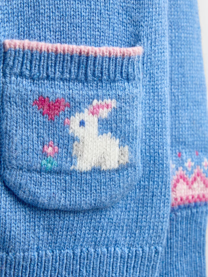 Dsiney Kidz - Jojo Maman Bébé Blue Bunny Fairisle Cardigan image 4