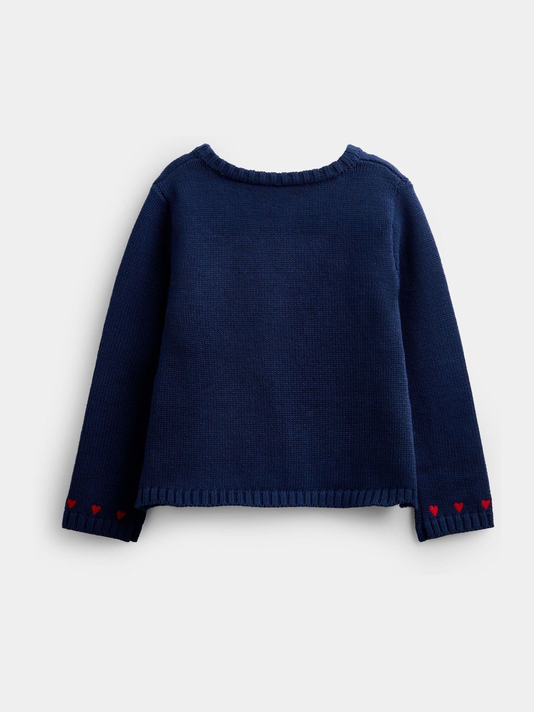 Dsiney Kidz - Jojo Maman Bébé Navy Blue Sausage Dog Appliqué Cotton Cardigan image 4