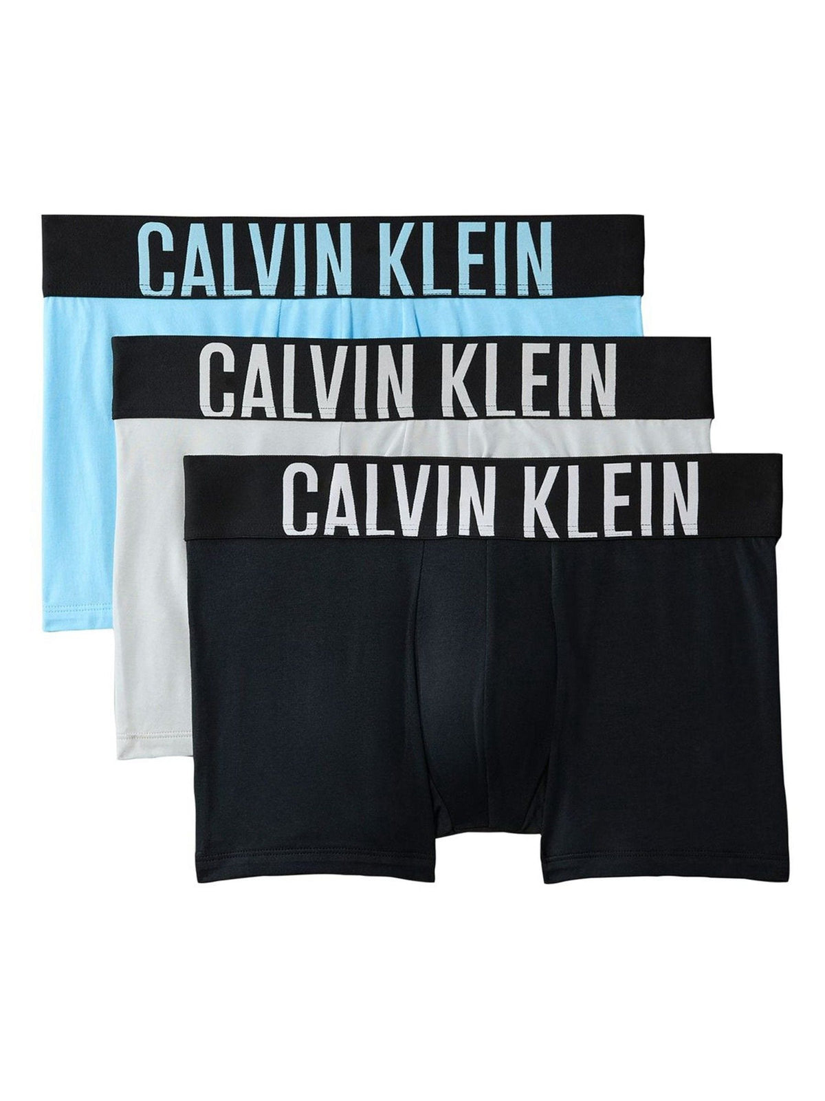 Dsiney Kidz - Calvin Klein Black/Grey/Blue Intense Power Cotton Trunks 3 Pack image 1