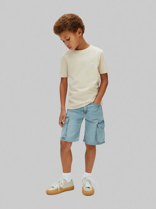 Calvin Klein Blue Denim Cargo Shorts image 1