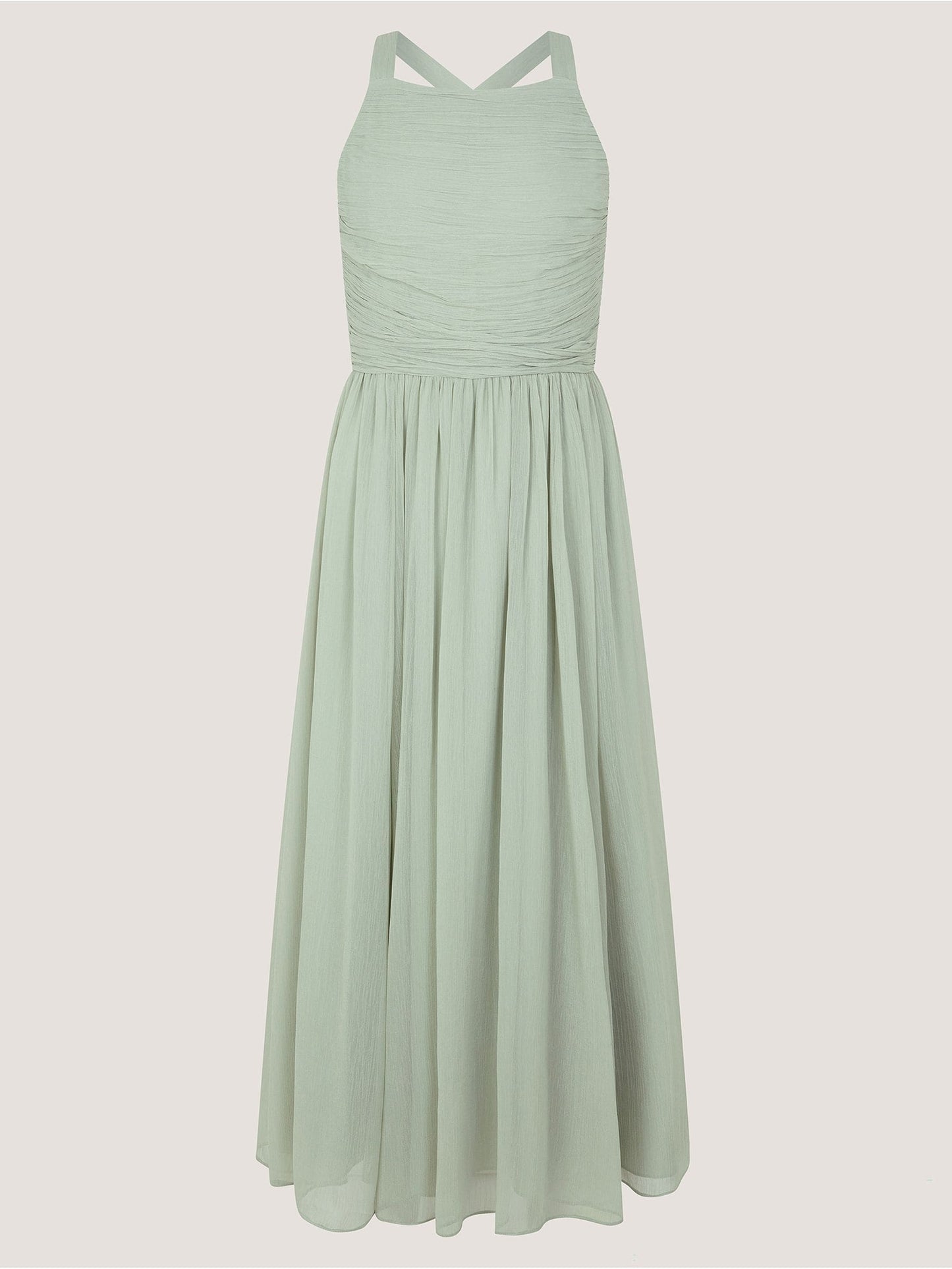 Monsoon Green Ellay Cross Back Chiffon Prom Dress image 2