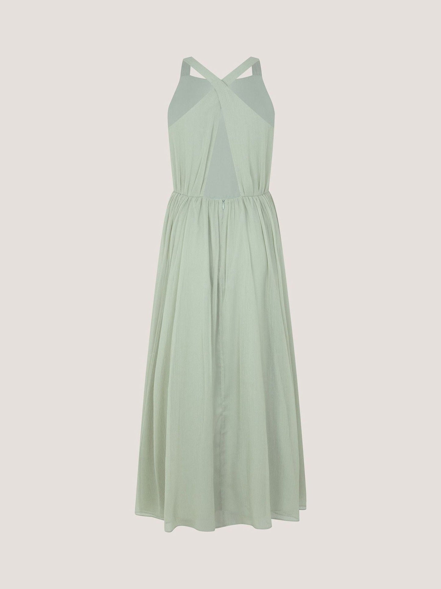 Monsoon Green Ellay Cross Back Chiffon Prom Dress image 3