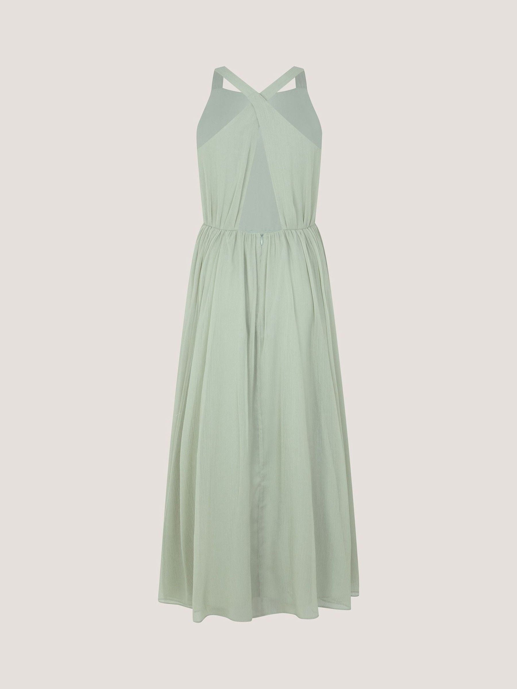 Monsoon Green Ellay Cross Back Chiffon Prom Dress image 3